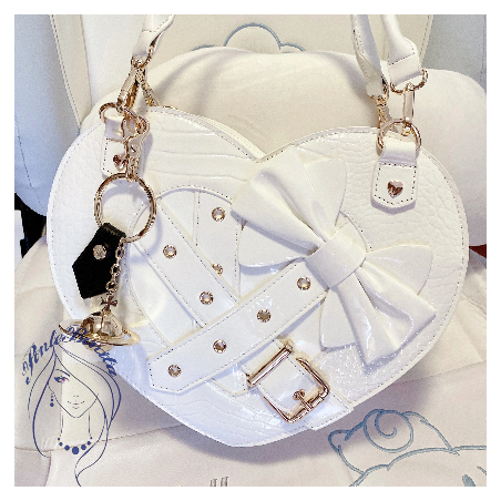 👜🖤 Bolso de Mano en Forma de Corazón “Headache Studio” - Estilo Gothic Lolita 🖤