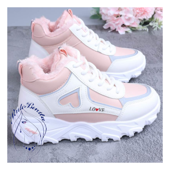 Tenis Botines| Forro Peluche | Diseño LOVE con Corazón