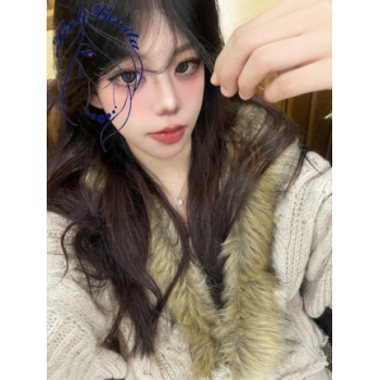 🧥✨ Suéter Elegante con Cuello de Imitación de Piel – Estilo Glamour Urbano ✨🧥